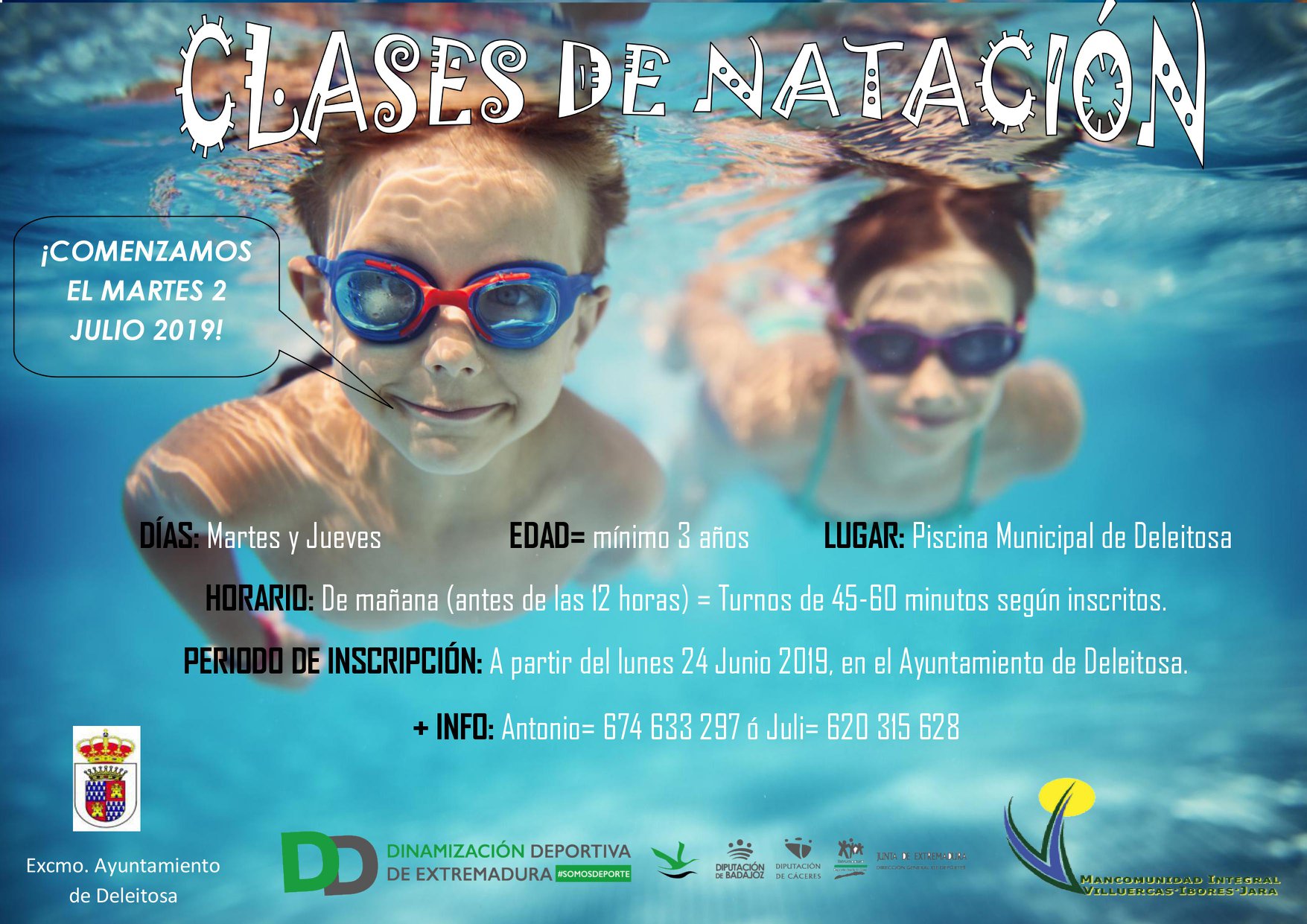 Clases de natación 2019 - Deleitosa (Cáceres)