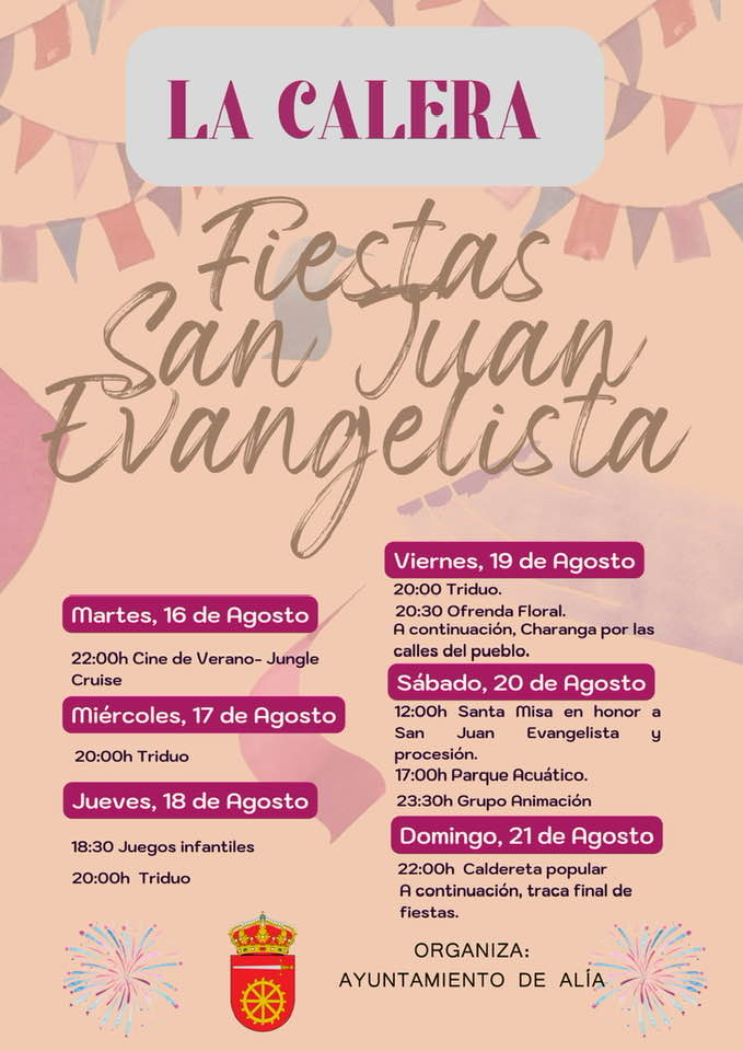 Fiestas de San Juan Evangelista (2022) - La Calera (Cáceres)