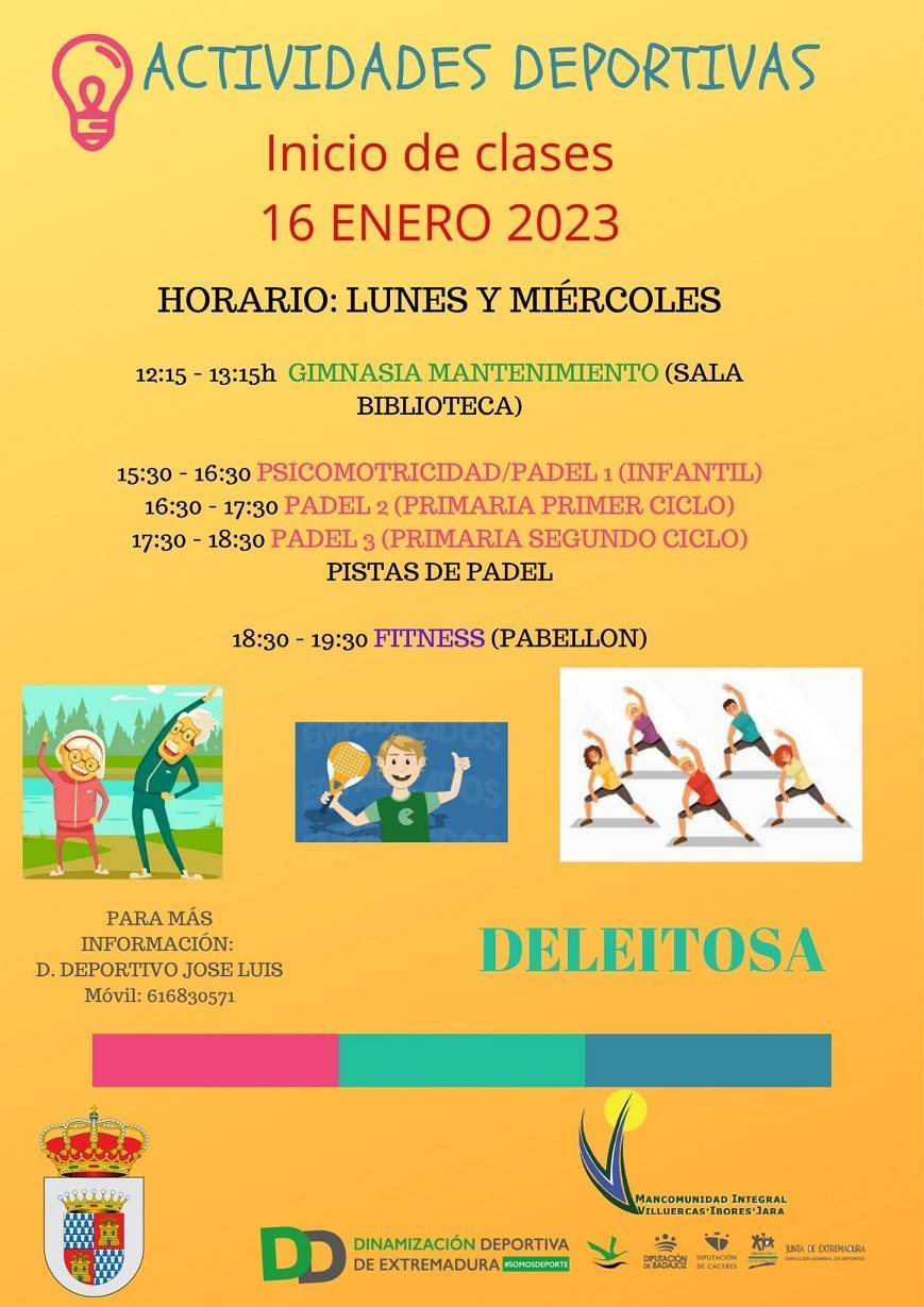 Actividades deportivas (enero 2023) - Deleitosa (Cáceres)
