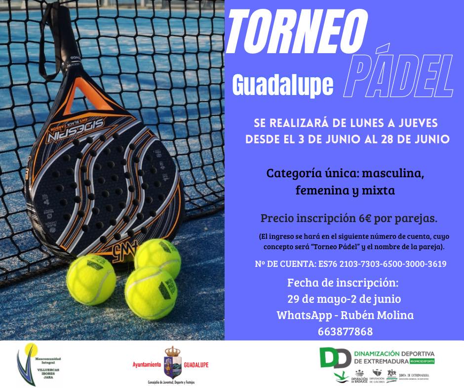 Torneo de pádel (junio 2024) - Guadalupe (Cáceres)