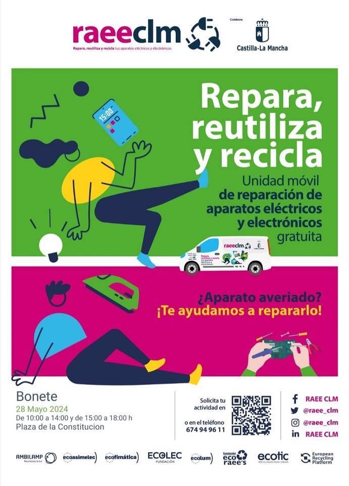 Unidad móvil de reparación de aparatos eléctricos y electrónicos gratuita (2024) - Bonete (Albacete)
