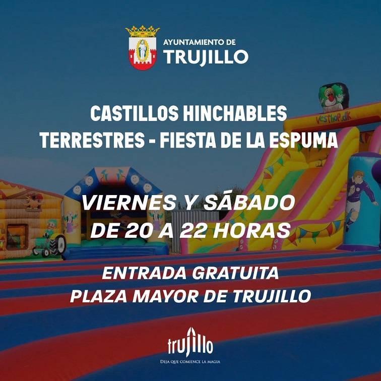 Castillos hinchables y fiesta de la espuma (junio 2024) - Trujillo (Cáceres)