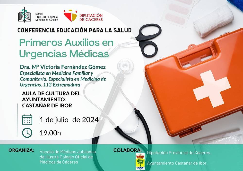 Conferencia de primeros auxilios en urgencias médicas (2024) - Castañar de Ibor (Cáceres)