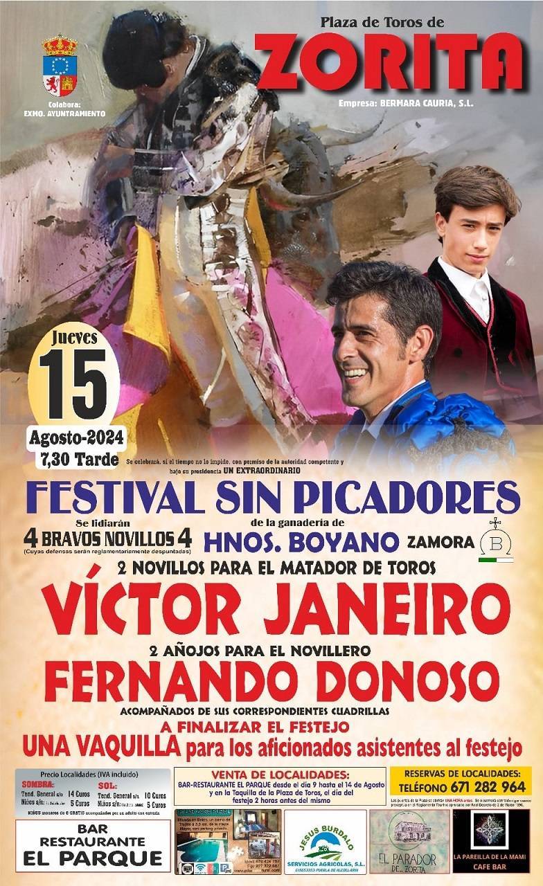Festival taurino sin picadores (2024) - Zorita (Cáceres)