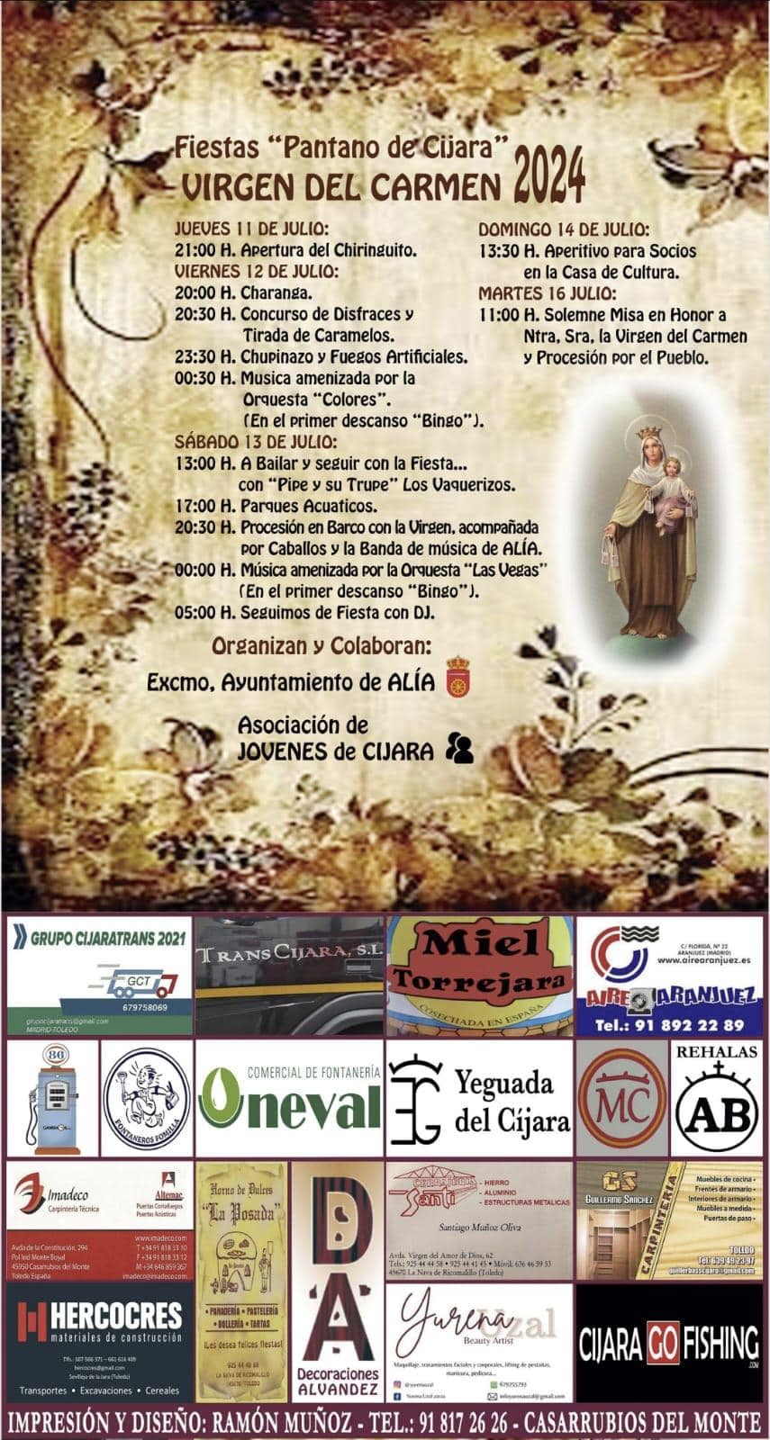 Fiestas en honor a la Virgen del Carmen (2024) - Poblado de Cijara (Cáceres)