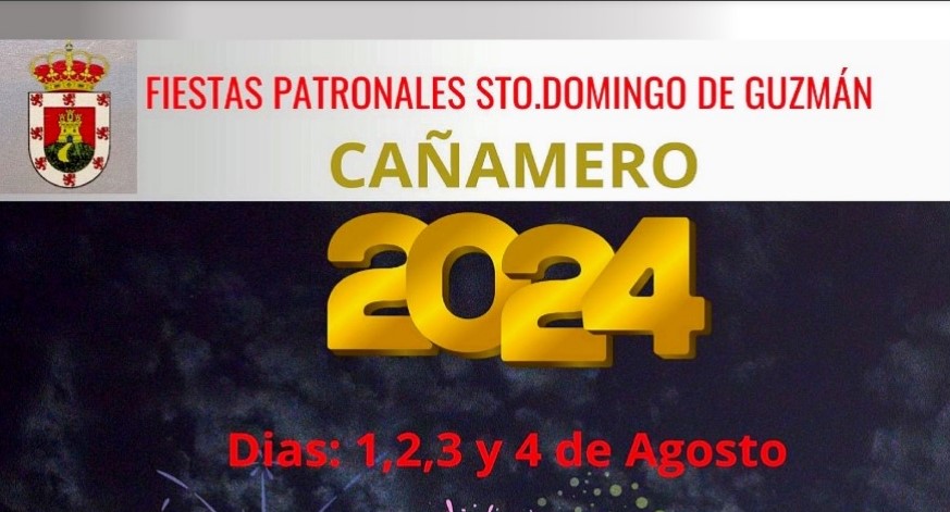 Programa de fiestas patronales de Santo Domingo de Guzmán (2024) - Cañamero (Cáceres)