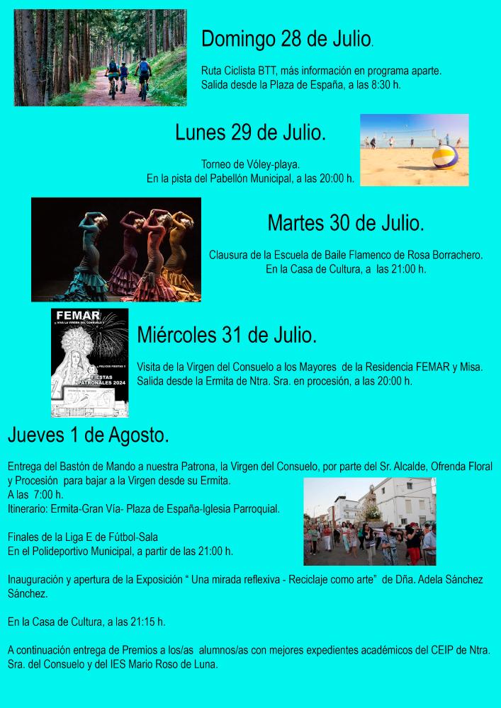 Programa de fiestas patronales en honor a Nuestra Señora del Consuelo (2024) - Logrosán (Cáceres) 3