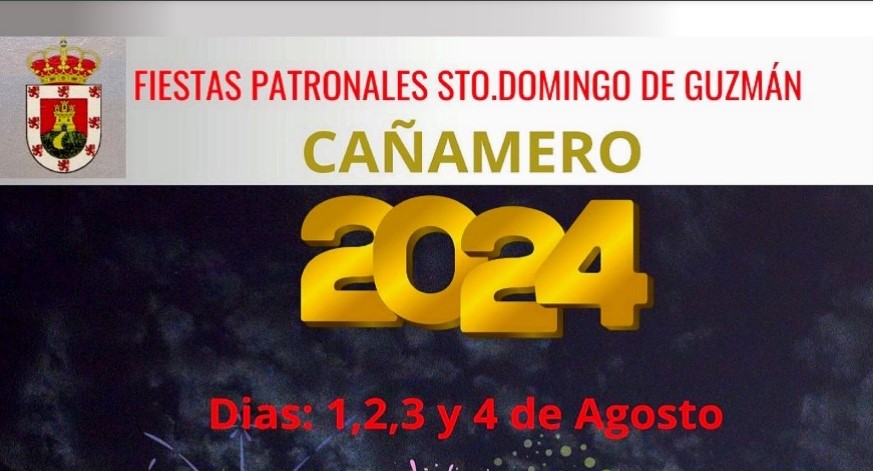 Programa de la fiestas patronales de Santo Domingo de Guzmán (2024) - Cañamero (Cáceres)