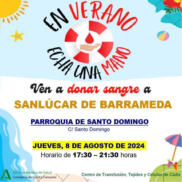 Donación de sangre (agosto 2024) - Sanlúcar de Barrameda (Cádiz)