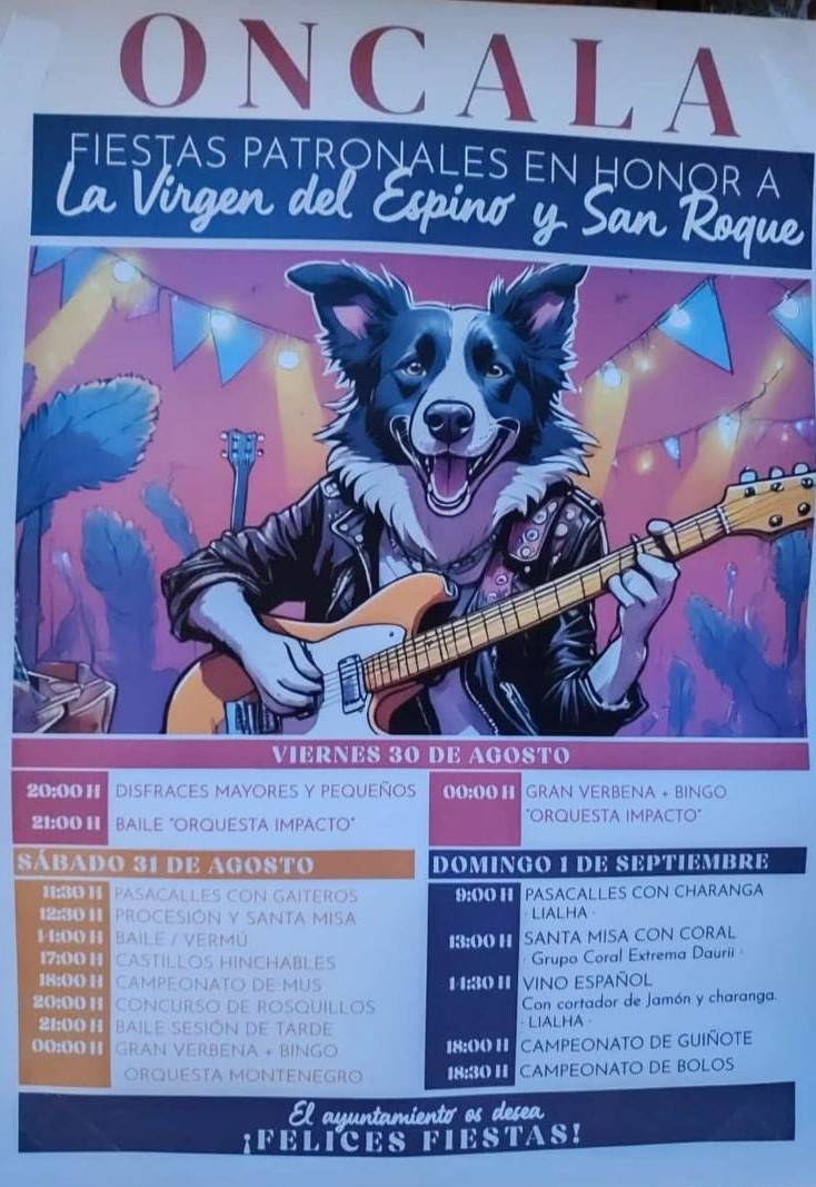 Fiestas patronales en honor a la Virgen del Espino y San Roque (2024) - Oncala (Soria)