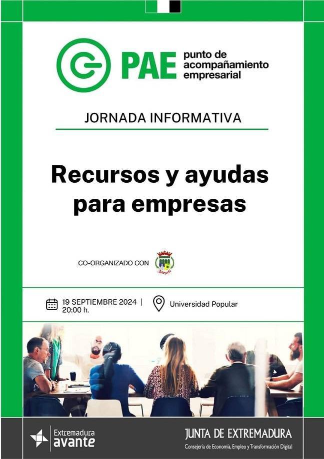 Jornada informativa sobre recursos y ayudas para empresas (2024) - Talayuela (Cáceres)