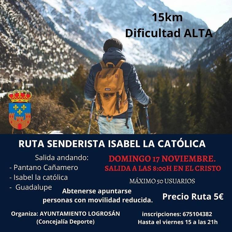 Ruta senderista Isabel la Católica (noviembre 2024) - Logrosán (Cáceres)