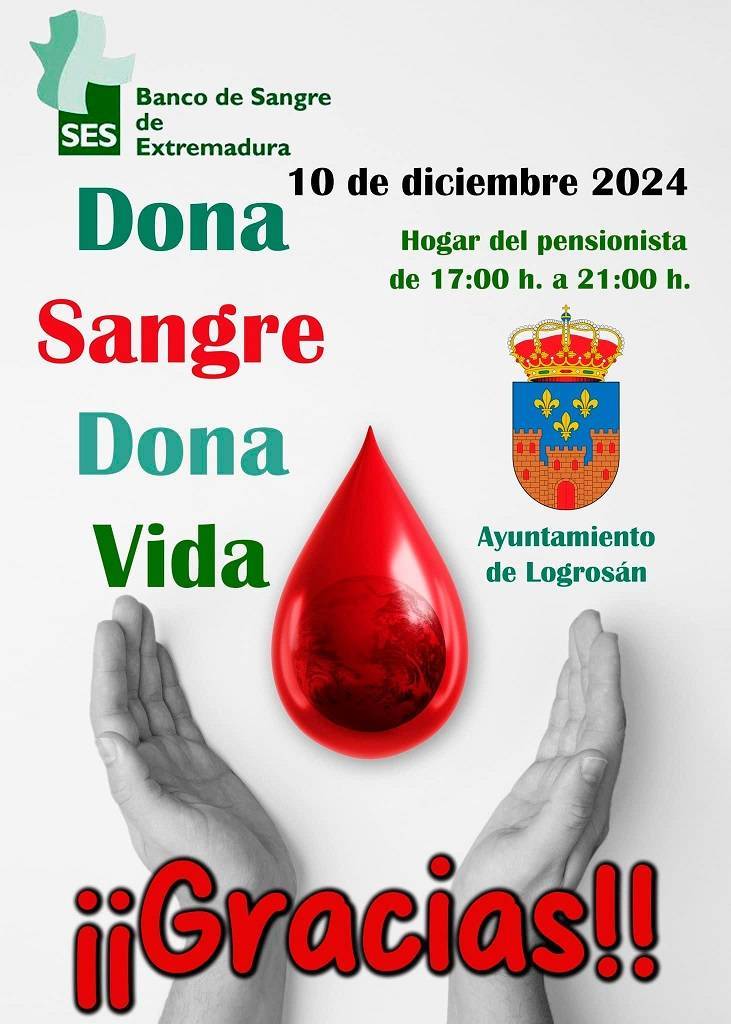 Donación de sangre (diciembre 2024) - Logrosán (Cáceres)