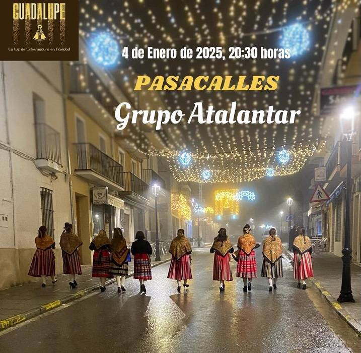 Pasacalles del grupo Atalantar (enero 2025) - Guadalupe (Cáceres)